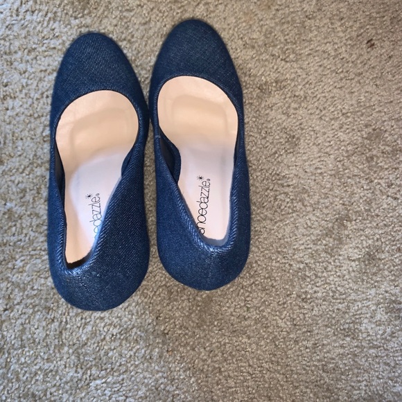 Shoe Dazzle Shoes - Denim heels